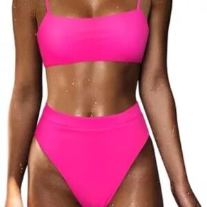 Women’s swimwear‎ Bathing Suit Hot Pink Bikini Swimsuit NWOT Size L